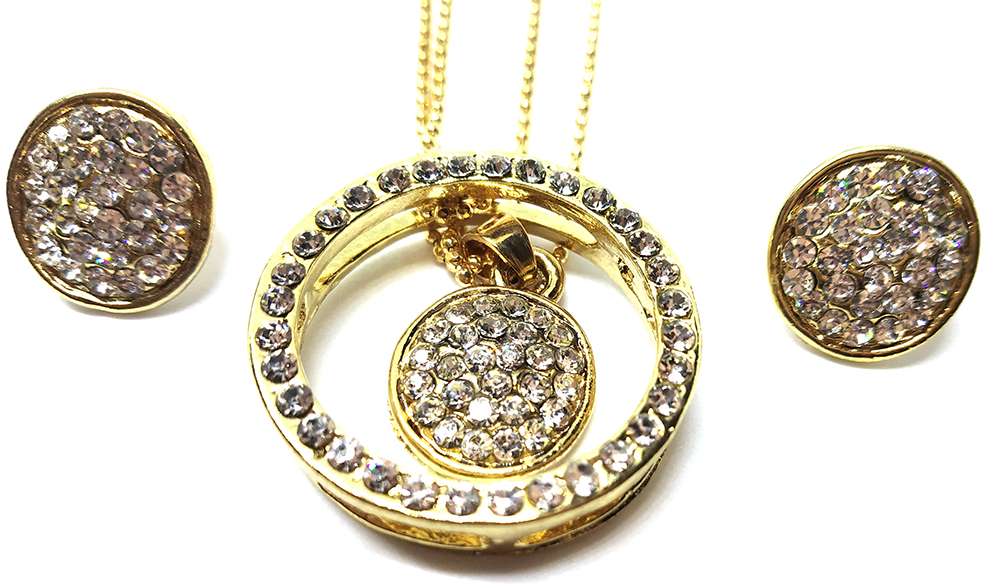 Trendilook Stylish Double Circle Necklace Set