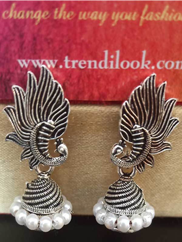 Buy Silver-Toned Earrings for Women by Crunchy Fashion Online | Ajio.com