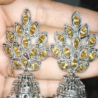 Trendilook German Silver with Kundan Earring