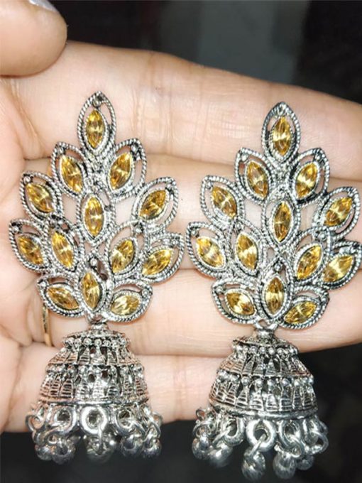 Trendilook German Silver with Kundan Earring