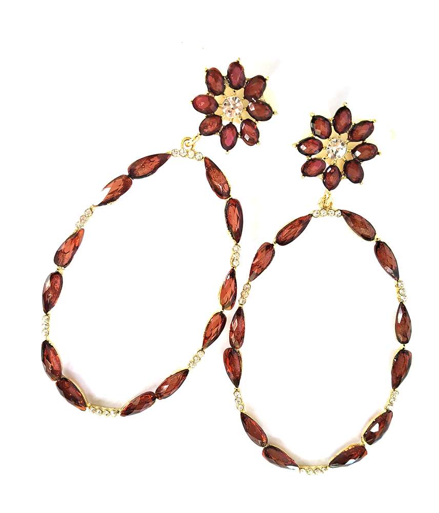 Trendilook Light Weight Long Oval Dangle and Drop Earring