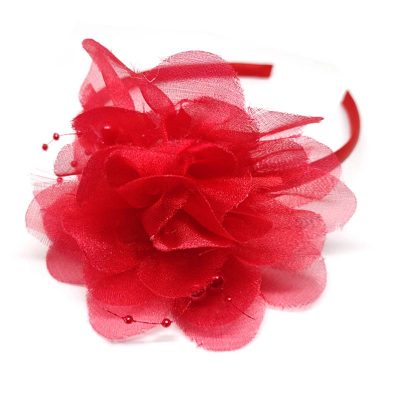 Trendilook Red Stylish Kids Lace Hairband for Party