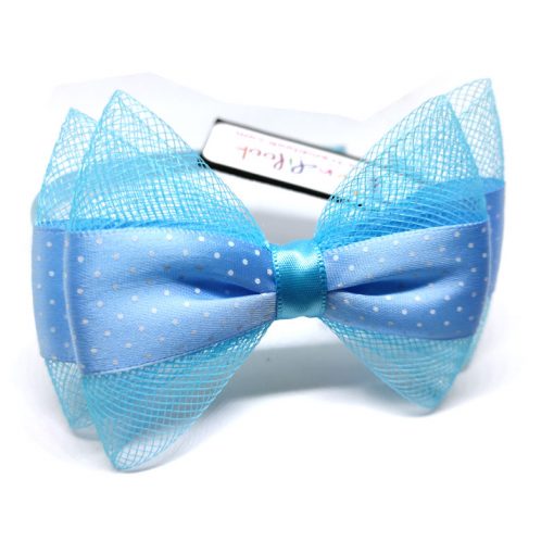 Trendilook Blue Bow Ribbon and Net Hairband