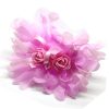 Trendilook Baby Pink Party Wear Double Flower Lace Hairband