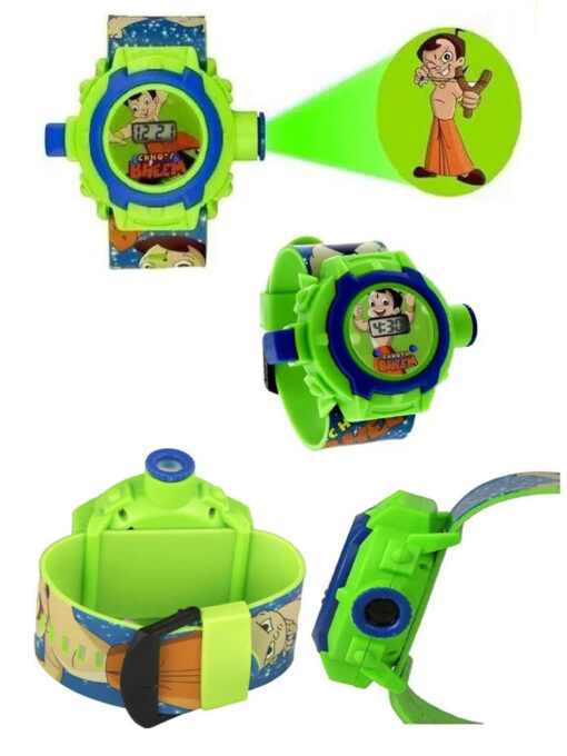 Trendilook Digital Chhota Bheem 24 Images Projector Toy Watch for Kids
