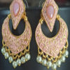 Trendilook Matt Finished Meenakari Bali With Pearl