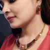 Trendilook Brown Crystal Party Wear Necklace Set