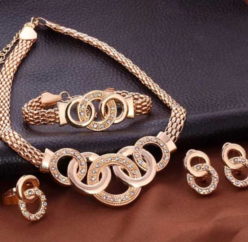 Buy Om Jewells 18k Rosegold Plated Combo of Floral Link Bracelet and Pendant  Necklace Designed for Girls and Women CO1000054 Online at Low Prices in  India - Paytmmall.com