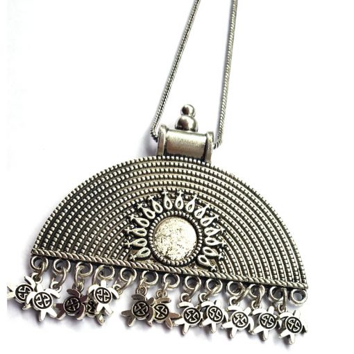 Trendilook Oxidized Silver Neck Piece for Girls