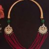 Trendilook Kundan Beaded Double Sided Maroon Neckpiece