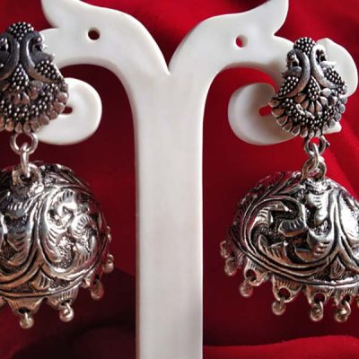 Trendilook Premium Quality German Silver Jhumki