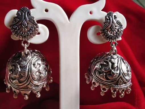 Trendilook Premium Quality German Silver Jhumki