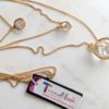 Trendilook Crystal Three Layered Gold Polished Long Chain