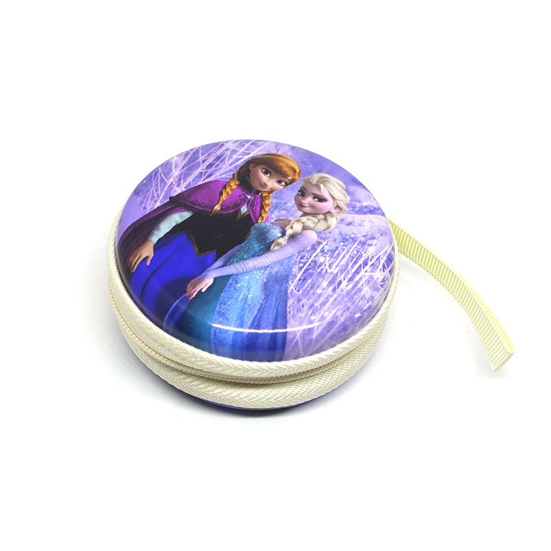 Frozen Theme1 Coin Tin Purse with zipper for kids