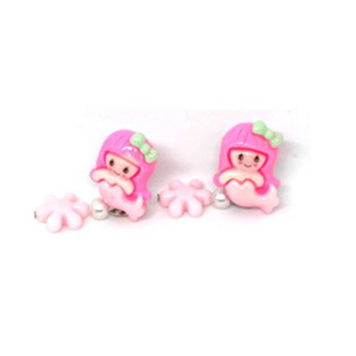 Trendilook Pink Kids Fish Doll Clip On (Tic-Tak) Earring