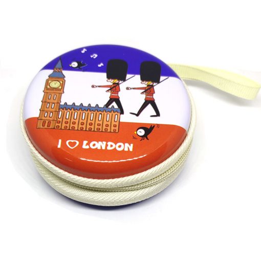 London Theme3 Coin Tin Purse with zipper for kCoin Tin Purse with zipper for k