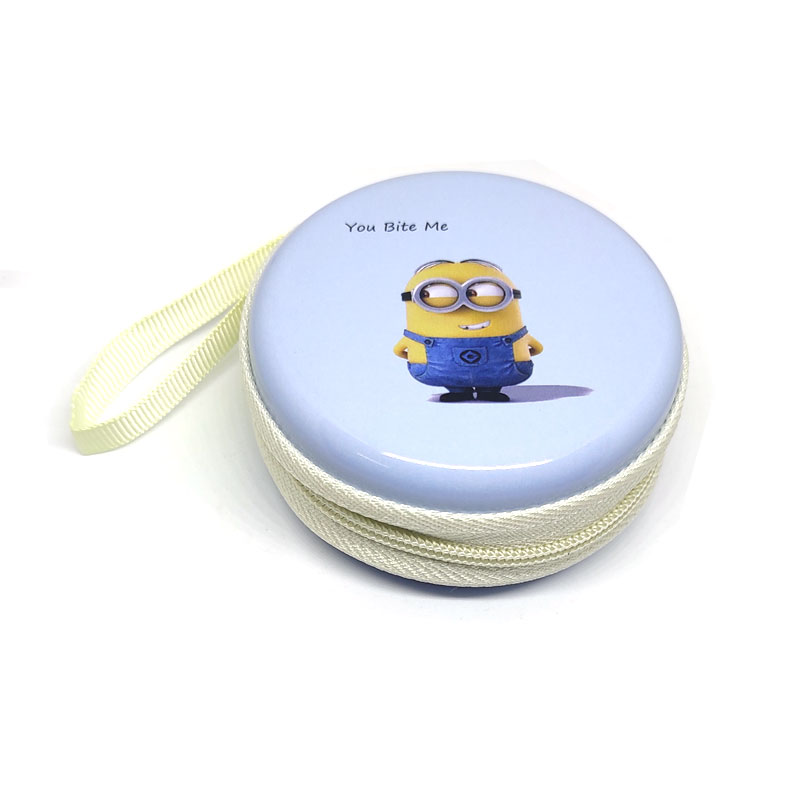 Minion Theme2 Coin Tin Purse with zipper for kids