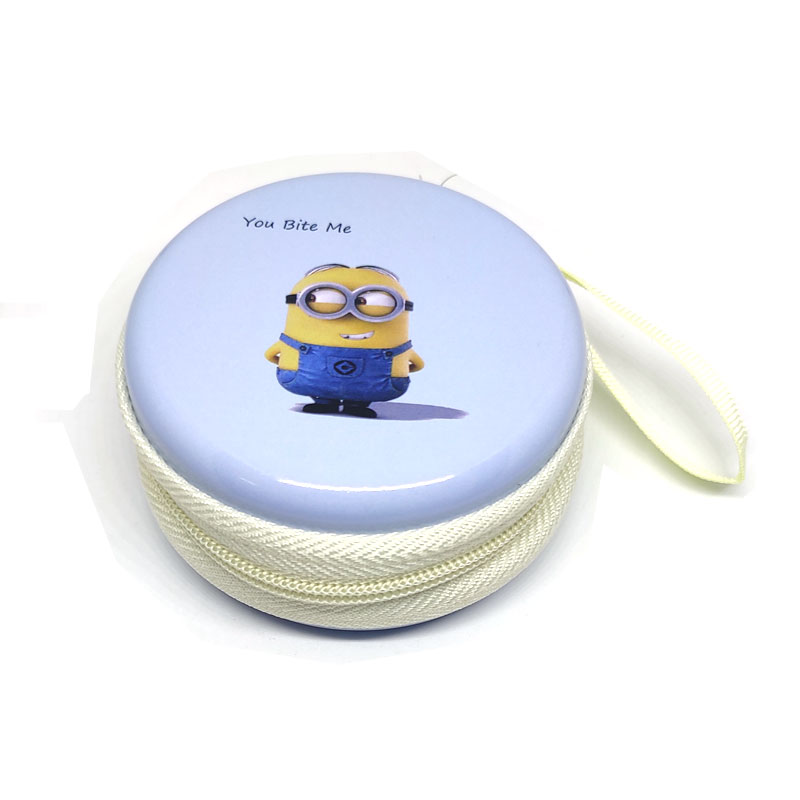 Minion Theme2 Coin Tin Purse with zipper for kids