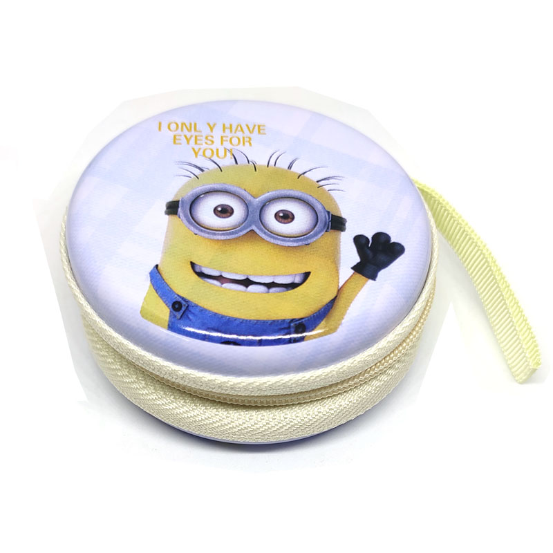 Minion Theme3 Coin Tin Purse with zipper for kids