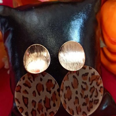 Trendilook Tiger Print Looped Fancy Earring