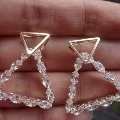 Trendilook AD Gold Plated geometric Earring