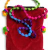 Trendilook Handmade Orange Flower Small Sling Bag for Ladies and Girls