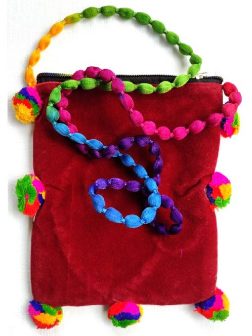 Trendilook Handmade Orange Flower Small Sling Bag for Ladies and Girls