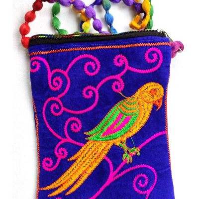 Trendilook Handmade Blue Peacock Small Sling Bag for Ladies and Girls