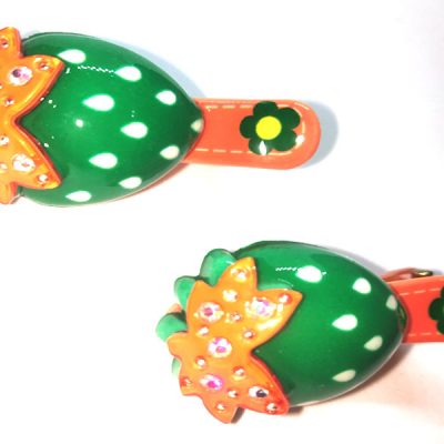 Trendilook Cherry Stone Work Clips for Kids