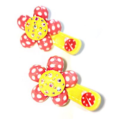 Trendilook Flower Stone Work Clips for Kids