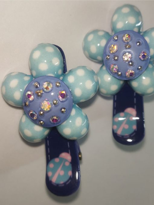 Trendilook Flower Stone Work Clips for Kids