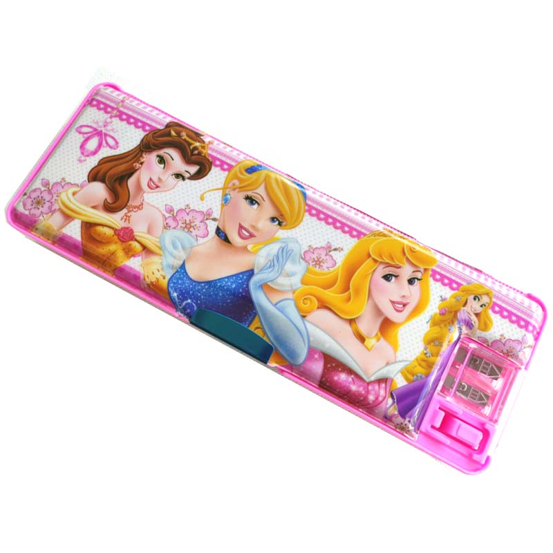 Magnetic Pencil Box with Light,Dual Sharpener for Girls & Boys for