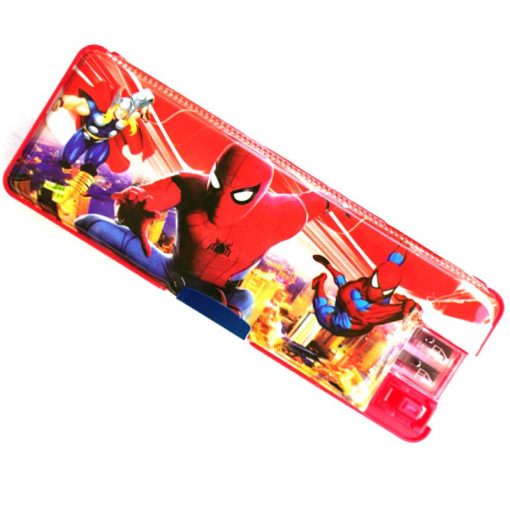 Trendilook Spiderman Magnetic Dual Side Pencil Box with LED Light