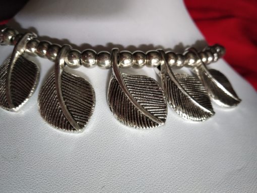 Trendilook Oxidized Silver Leaf Neckpiece