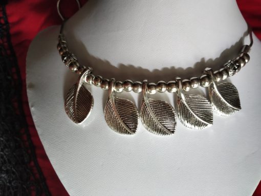 Trendilook Oxidized Silver Leaf Neckpiece