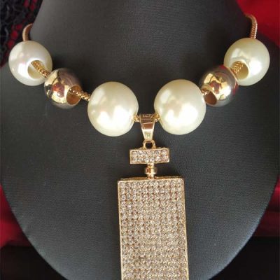 Trendilook Stone and Pearl Long NeckPiece