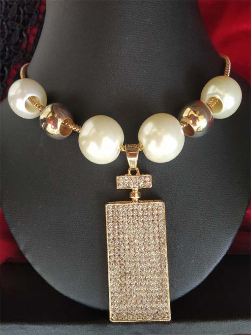 Trendilook Stone and Pearl Long NeckPiece