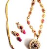 Trendilook Beautiful Maroon Color Kundan Stone Set for Ladies