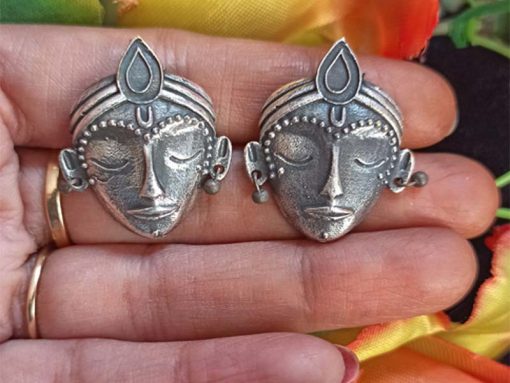 Trendilook German Silver Boho Style Stud Earring