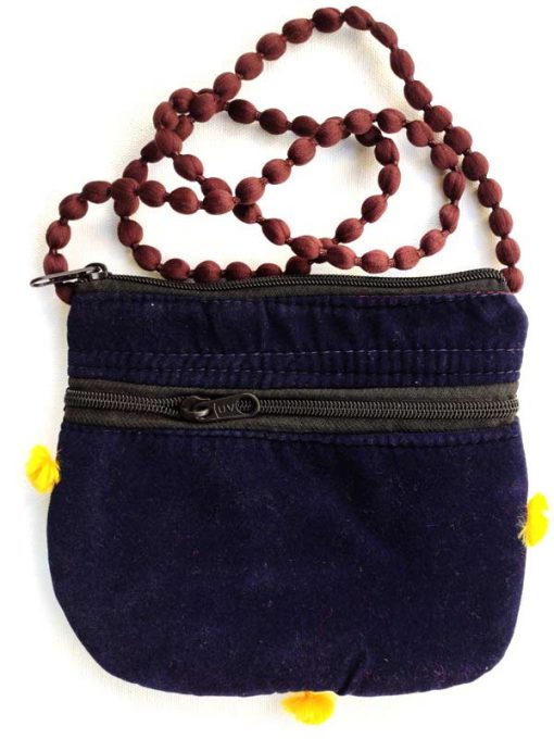 Trendilook Handmade Blue Small Mirror Sling Bag for Ladies and Girls