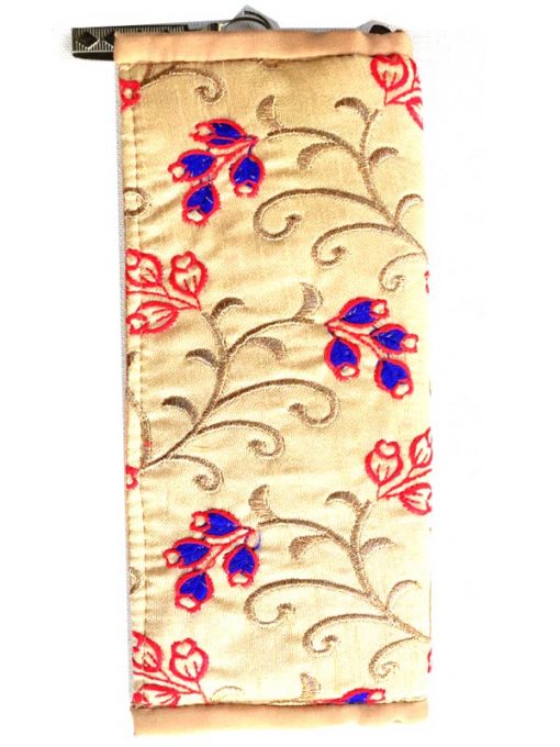 Trendilook Handmade Valvet Resham Tulip Flower Hand Wallet for Ladies and Girls