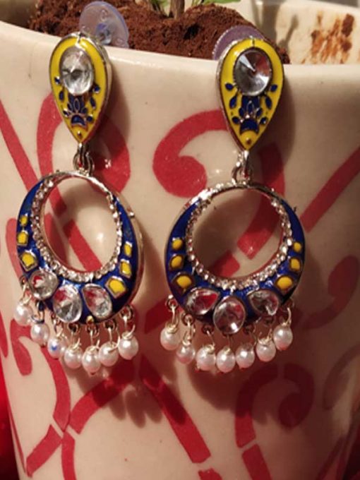 Trendilook Premium Quality Meenakari Looped Earring