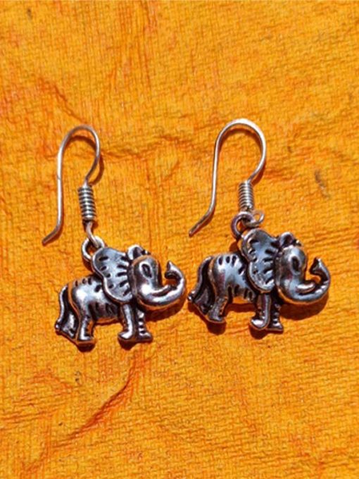 Trendilook German Silver Boho Style Stud Ganesha Earring