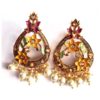 Trendilook Meenakari Pearl Chandbali