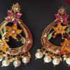 Trendilook Meenakari Pearl Chandbali