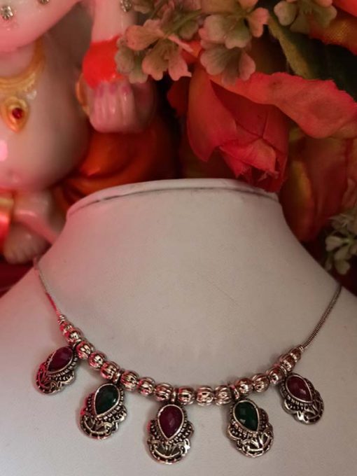 Trendilook Kundan German Silver Neckpiece