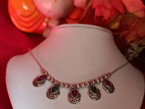 Trendilook Kundan German Silver Neckpiece