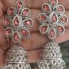 Trendilook German Silver Kundan Jhumki