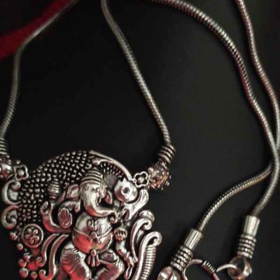 Trendilook Premium Quality German Silver Bahubali Neckpiece