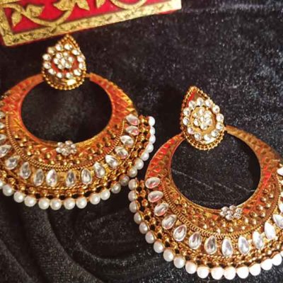 Trendilook Party Wear Kundan ChandBalli Earring